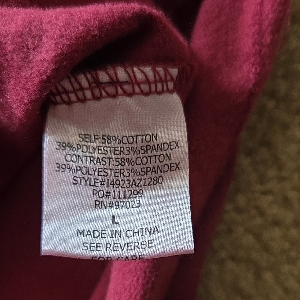 PRETTY REBEL Maroon Graphic Sweatshirt Sz L NWT Soft Cotton Blend Granola Girl - Picture 13 of 13